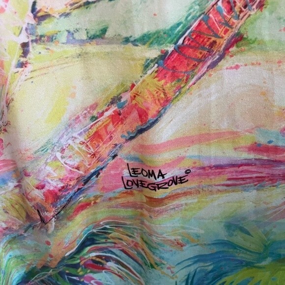 Leona Lovegrove Tropical Dress Size XXL - Picture 3 of 5